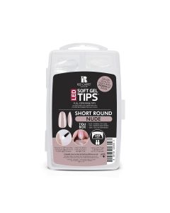Red Carpet Manicure LED Soft Gel Natural Tips - Short Round (110CT) - Nude