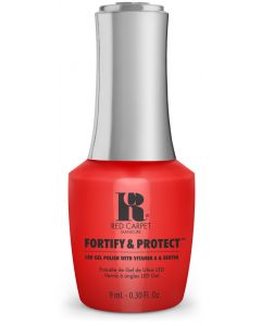 Red Carpet Manicure Fortify & Protect Red-Y To Party LED Nail Gel Color, 0.3 fl oz.