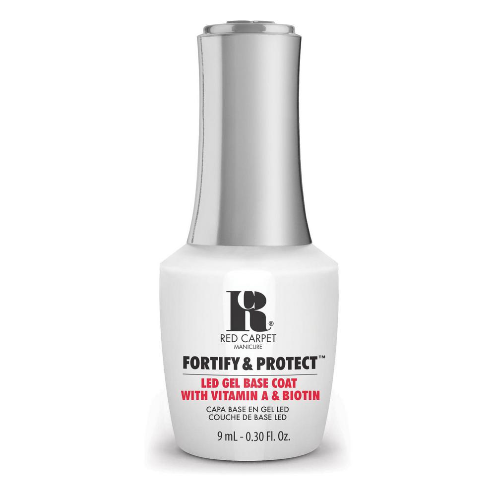 Red Carpet Manicure Fortify & Protect LED Gel Base Coat with Vitamin A &  Biotin